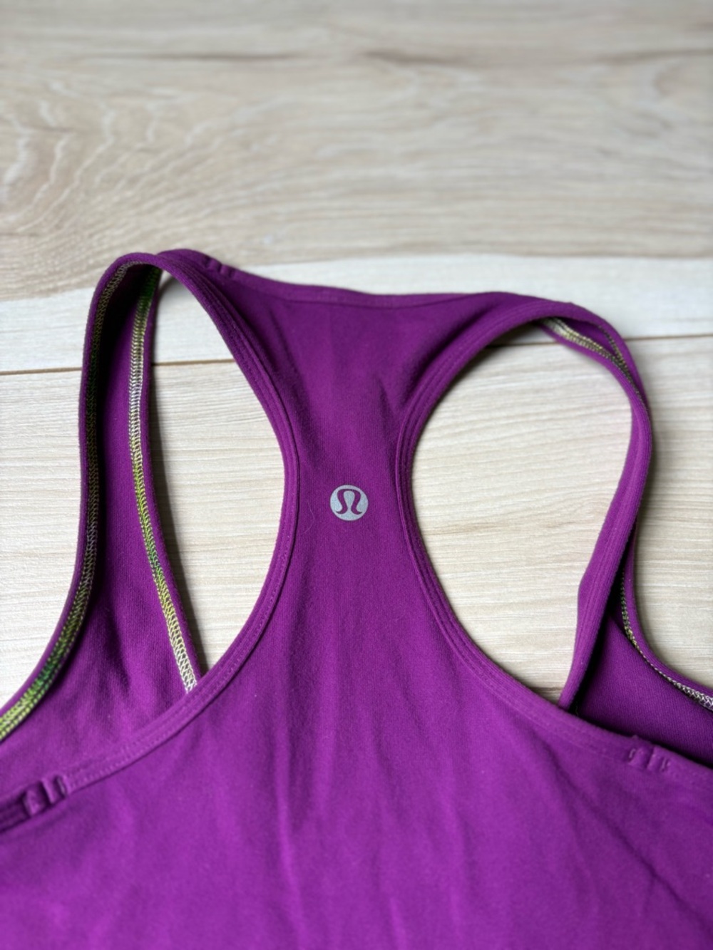Lululemon Purple Racerback Tank Top Built-In Bra Athletic Yoga Size 6 - Picture 5 of 6